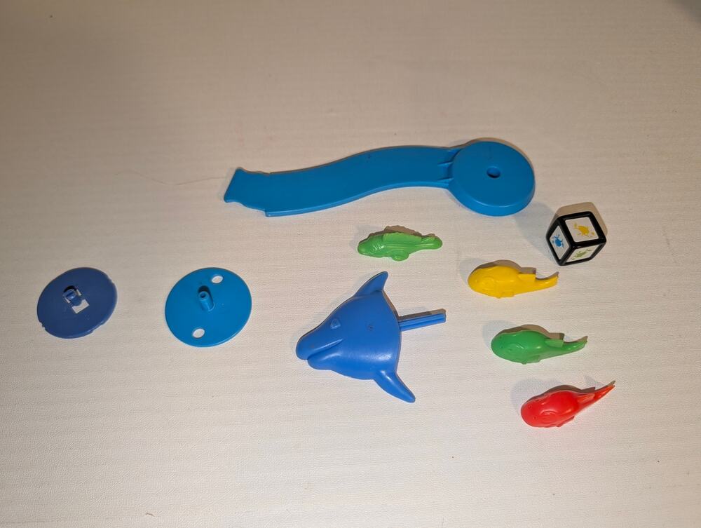 Vintage 1988 Shark Attack Board Game Replacement Parts